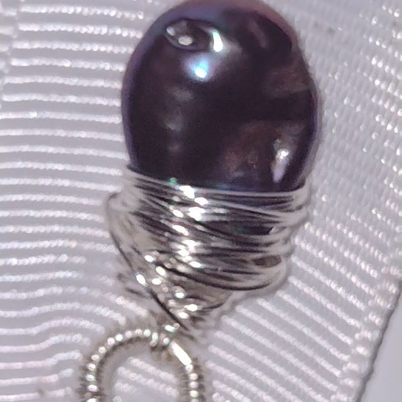 Tahitian Blister Pearl Set in Sterling Silver Diam - Picture 6 of 15